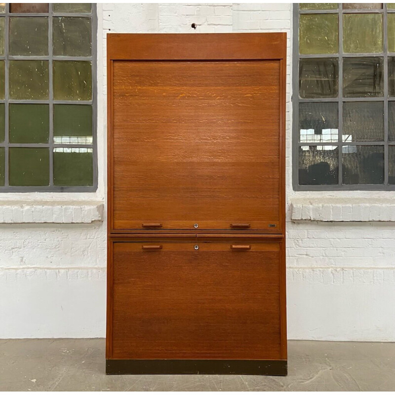 Vintage roller shutter cabinet by Karel Vagner, 1940s