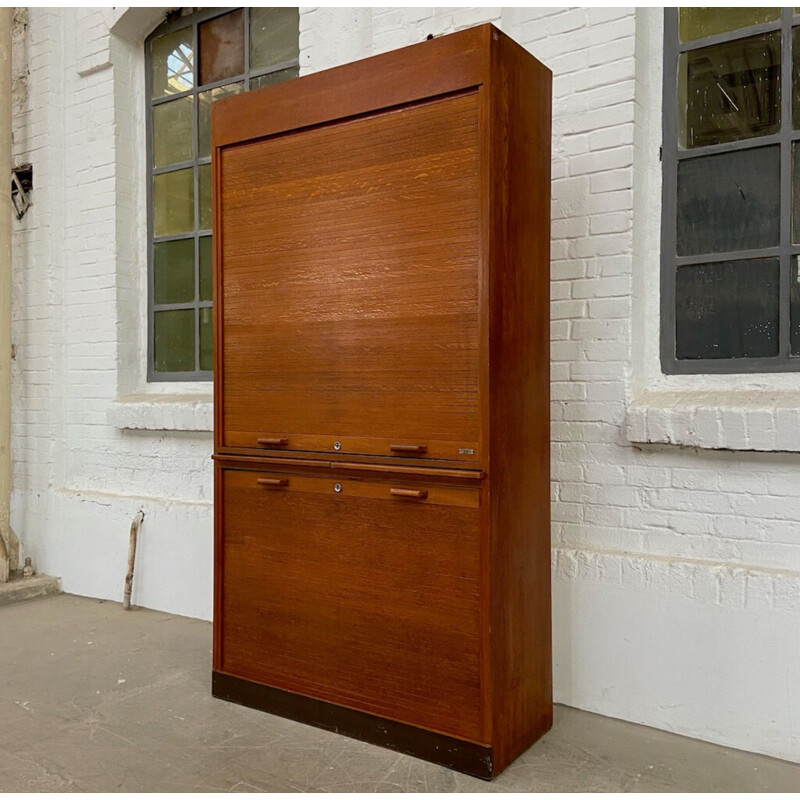 Vintage roller shutter cabinet by Karel Vagner, 1940s