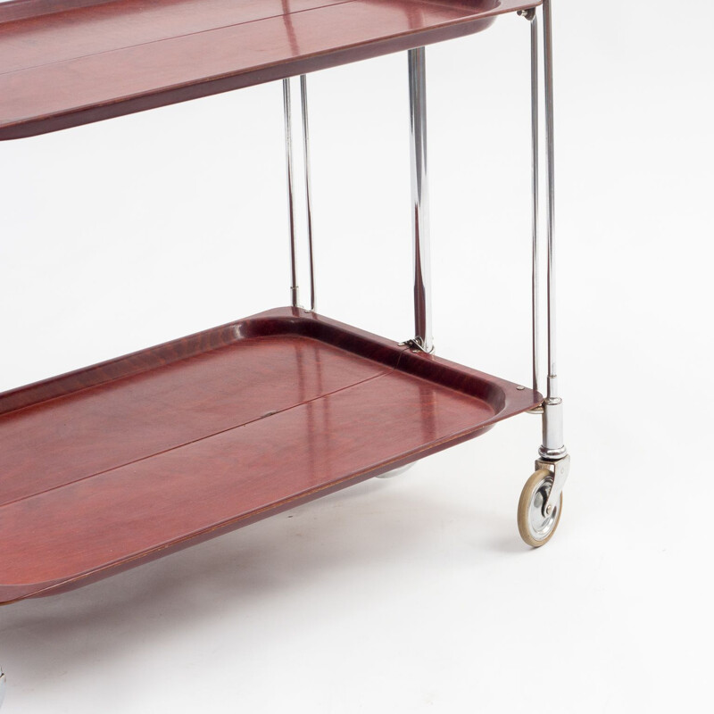 Vintage foldable serving trolley "Dinett", 1960s