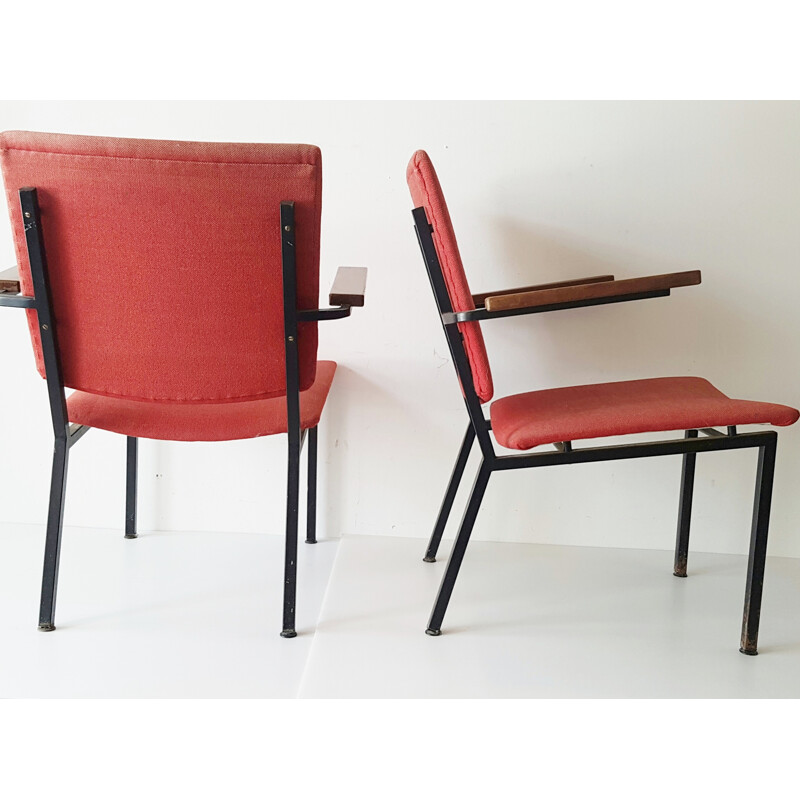 Paar Spectrum stoelen in wol, Martin VISSER - 1960