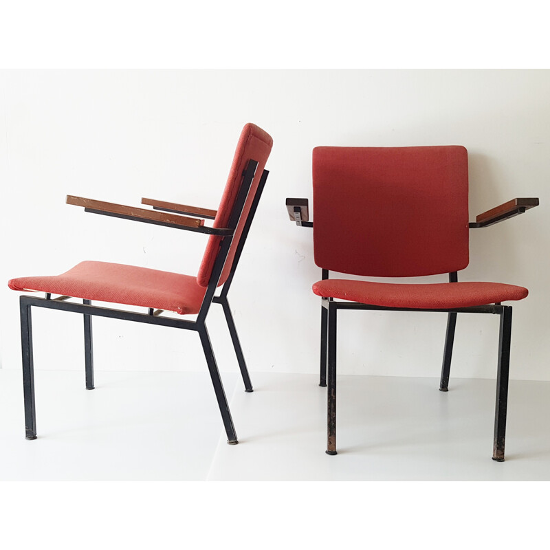 Paar Spectrum stoelen in wol, Martin VISSER 1960