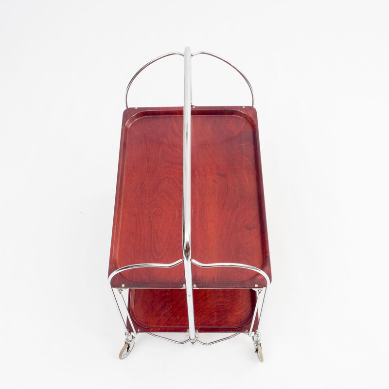 Vintage foldable serving trolley "Dinett", 1960s