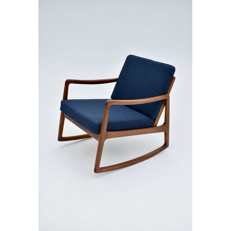  Vintage teak Rocking chair model 120 by Ole Wanscher for France & Son, Denmark