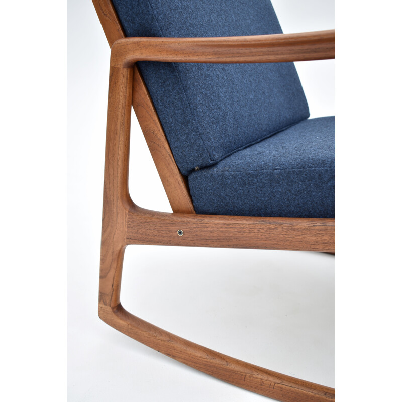  Vintage teak Rocking chair model 120 by Ole Wanscher for France & Son, Denmark