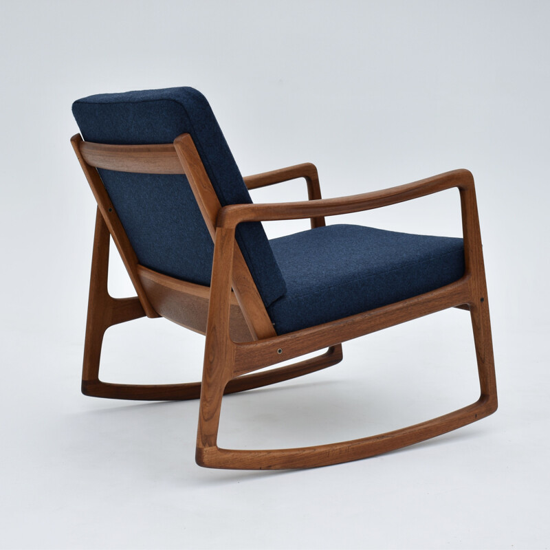  Rocking chair vintage modèle 120 en teck par Ole Wanscher pour France & Son, Danemark