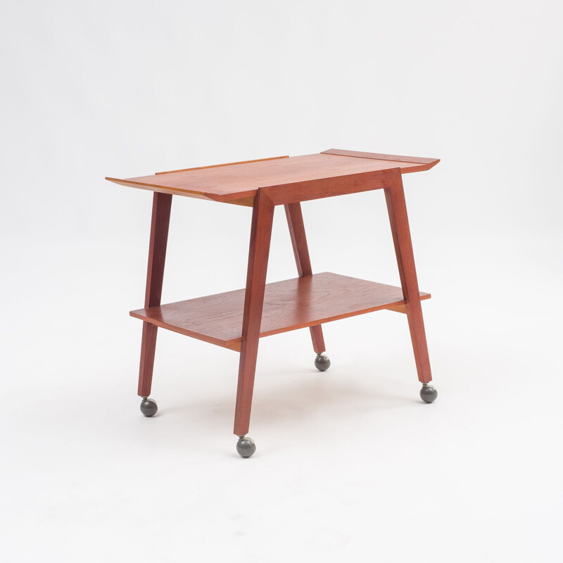 Scandinavian vintage teak serving trolley, 1960s