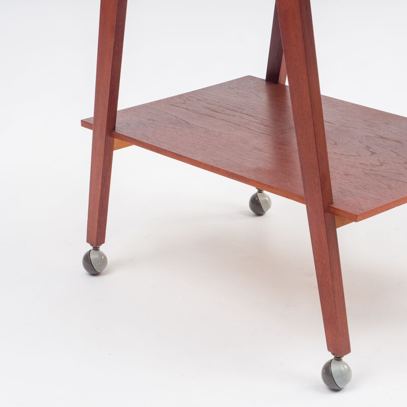 Scandinavian vintage teak serving trolley, 1960s