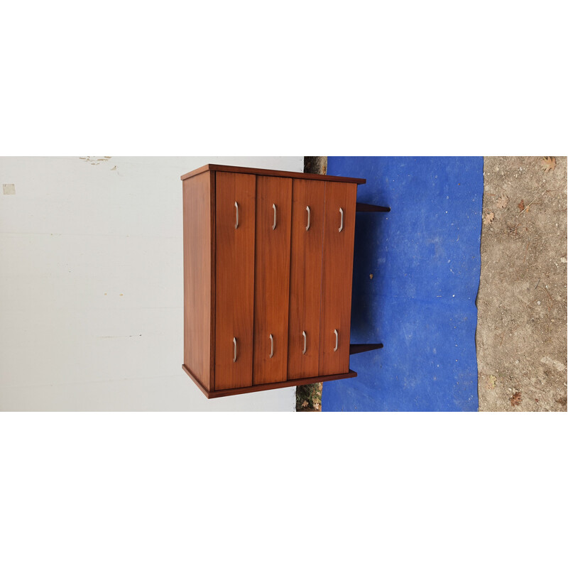 Vintage teak chest of drawers with 4 drawers