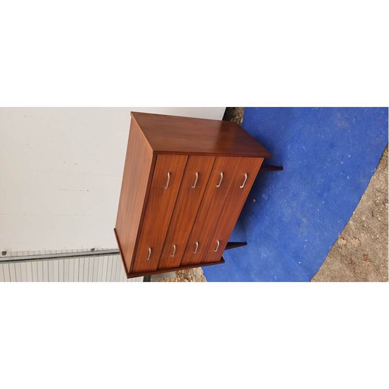 Vintage teak chest of drawers with 4 drawers