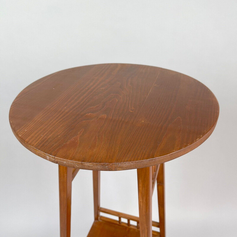 Vintage wooden plant stand, 1930