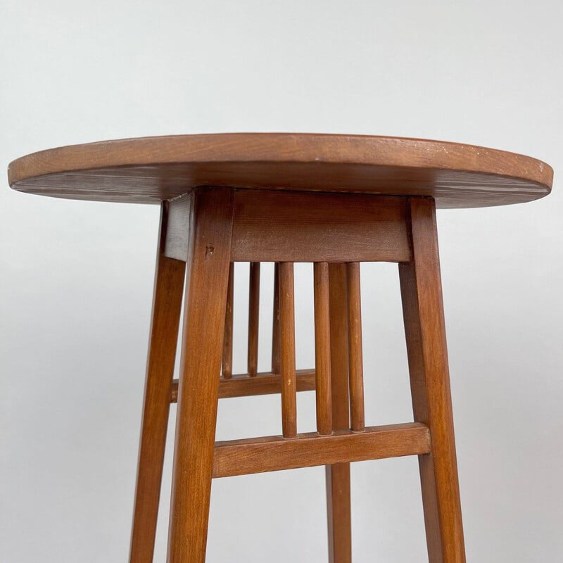 Vintage wooden plant stand, 1930