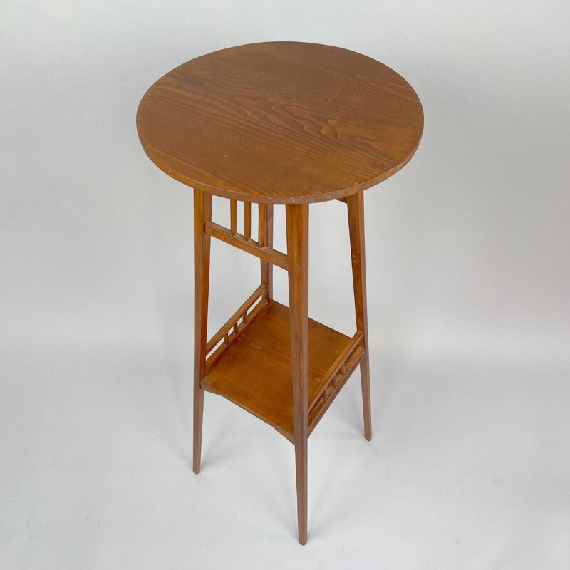 Vintage wooden plant stand, 1930
