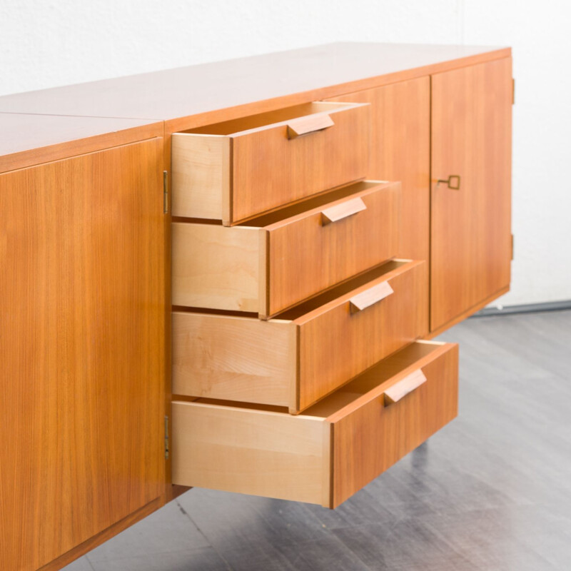 Large vintage swalnut sideboard, 1950s