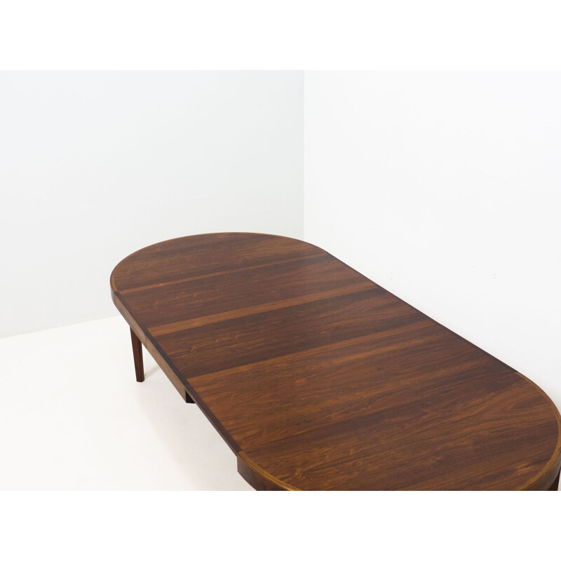 Vintage extendable rosewood dining table by Gudme Møbelfabrik