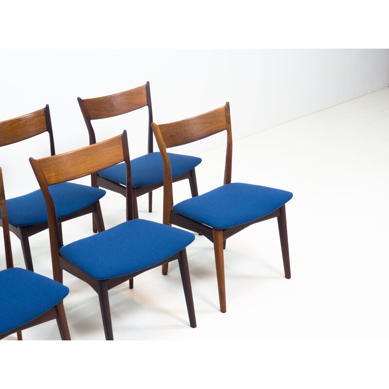 Set van 8 vintage rozenhouten stoelen van H.P. Hansen Møbelindustri, Denemarken Hansen Møbelindustri, Denemarken