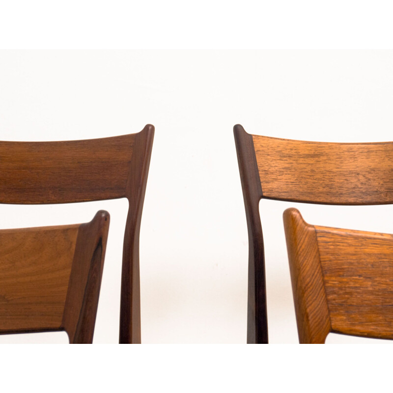 Set van 8 vintage rozenhouten stoelen van H.P. Hansen Møbelindustri, Denemarken Hansen Møbelindustri, Denemarken