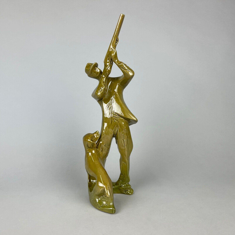 Vintage-Statue aus Keramik von Jihokera Bechyně, Tschechien 1970