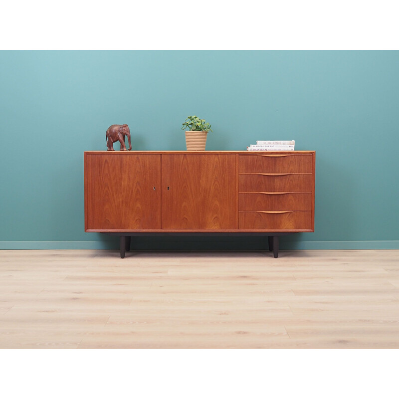 Teak Danish vintage sideboard by Erling Torvits, 1970s