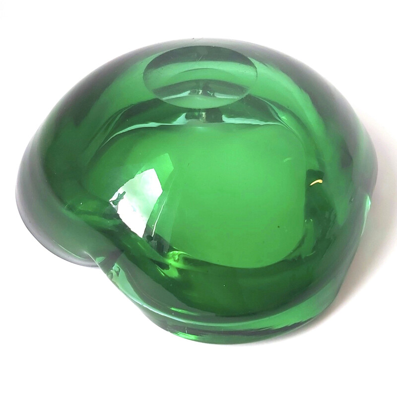 Mid-century Sommerso Murano glass ashtray by Flavio Poli, Italy 1960s