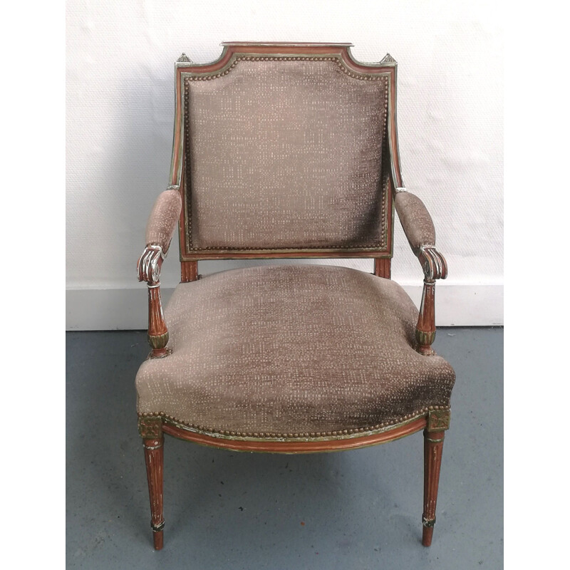 Fauteuil vintage style Louis XVI