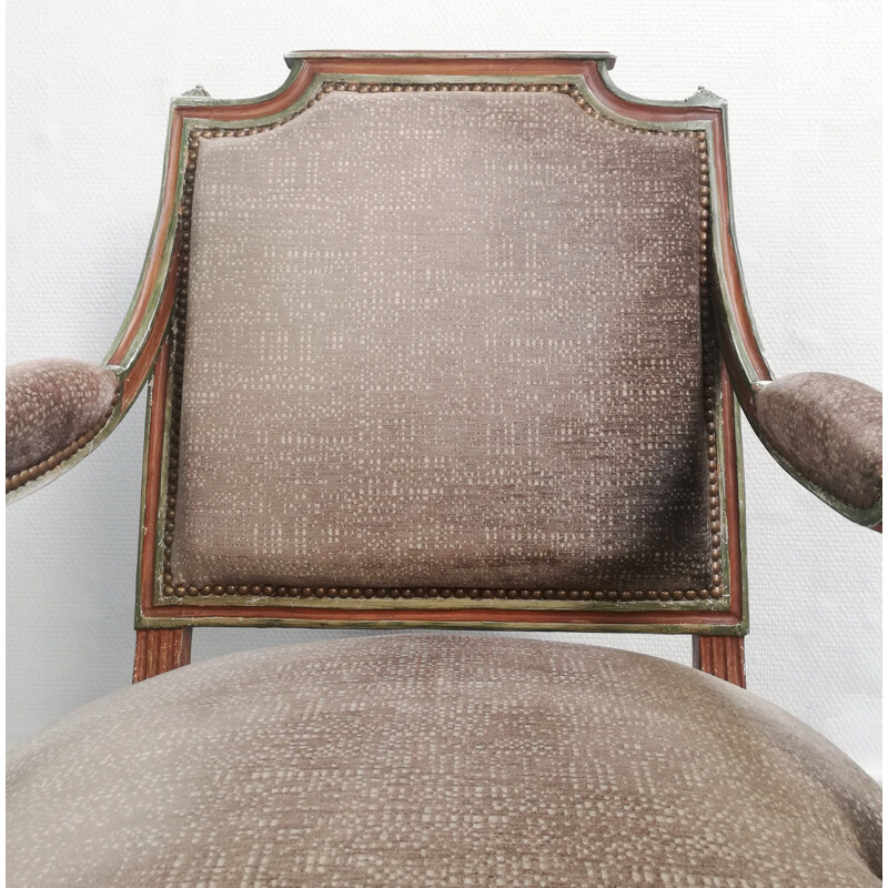 Fauteuil vintage style Louis XVI