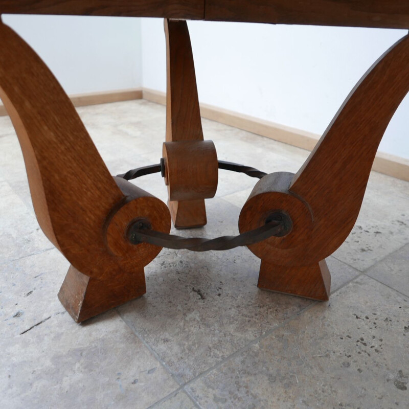 French vintage Églomisé mirrored coffee table, 1930s