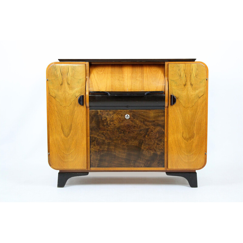 Vintage record player cabinet by J. Halabala for Supraphon, 1958