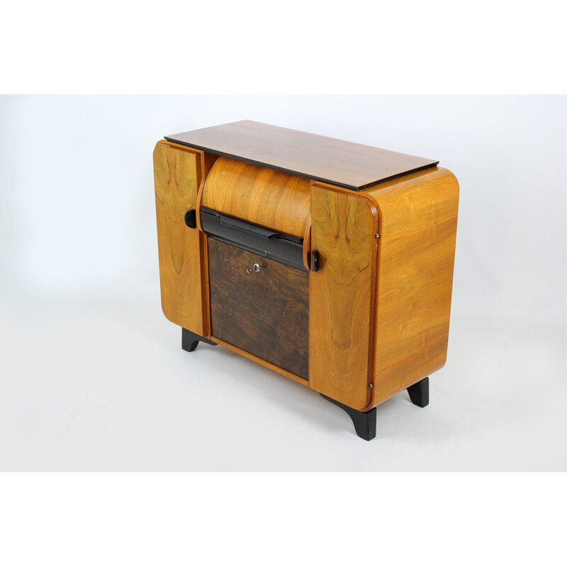Vintage record player cabinet by J. Halabala for Supraphon, 1958
