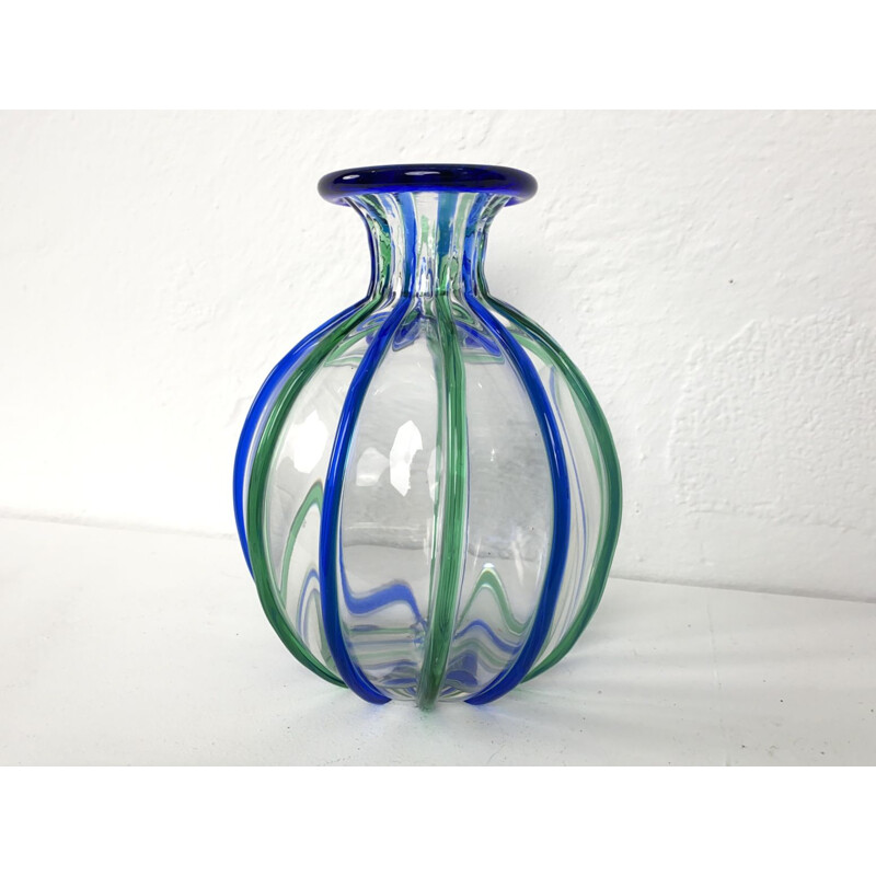 Vintage Murano glass vase by Archimede Seguso for Seguso, Italy 1970s