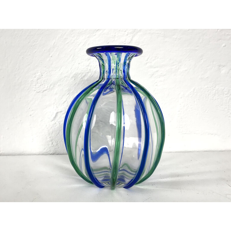 Vase vintage en verre de Murano par Archimede Seguso pour Seguso, Italie 1970