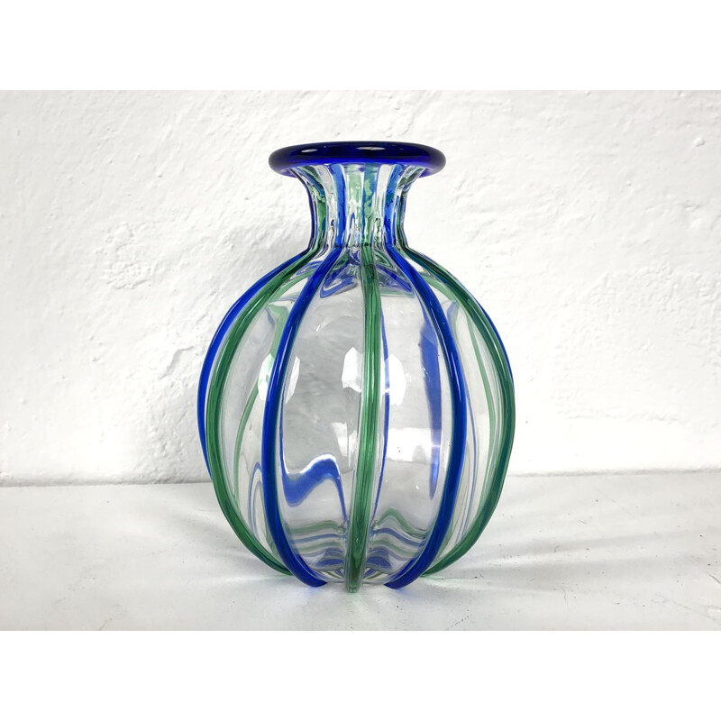 Vintage Murano glass vase by Archimede Seguso for Seguso, Italy 1970s