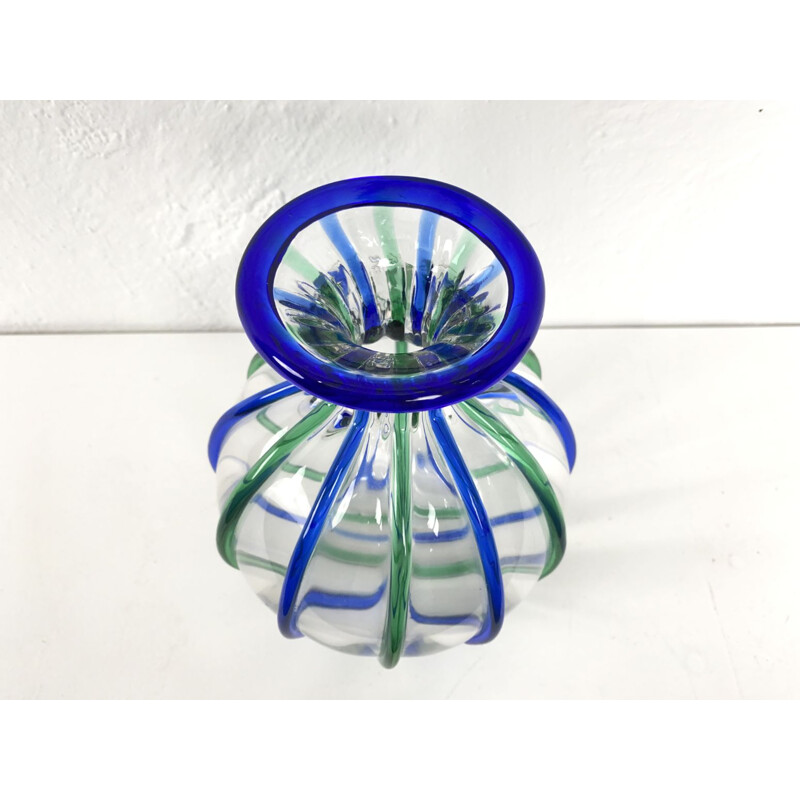 Vintage Murano glass vase by Archimede Seguso for Seguso, Italy 1970s