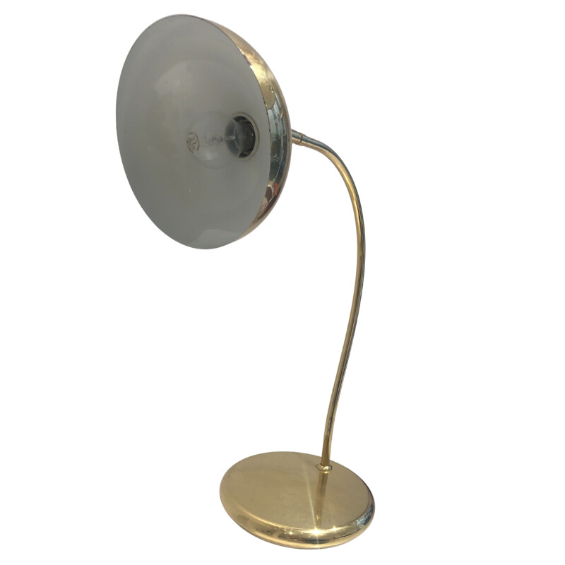 Vintage gilt brass table lamp, 1970