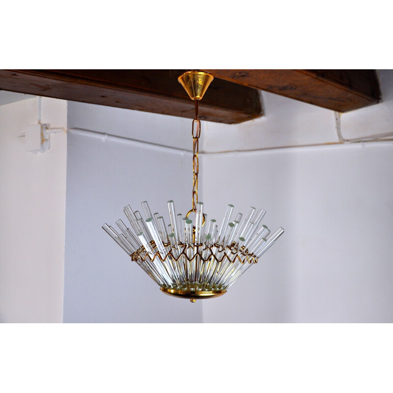 Vintage chandelier from the House of Sciolari, Italy 1970