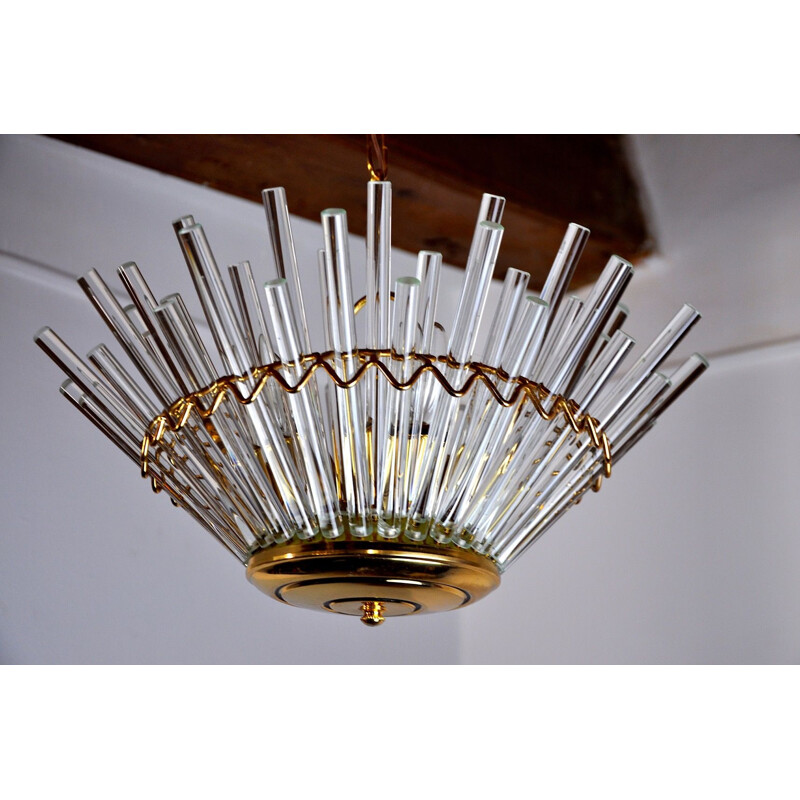 Vintage chandelier from the House of Sciolari, Italy 1970