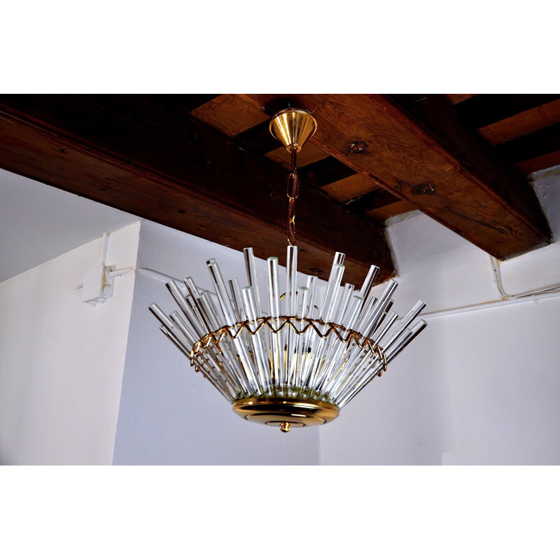 Vintage chandelier from the House of Sciolari, Italy 1970