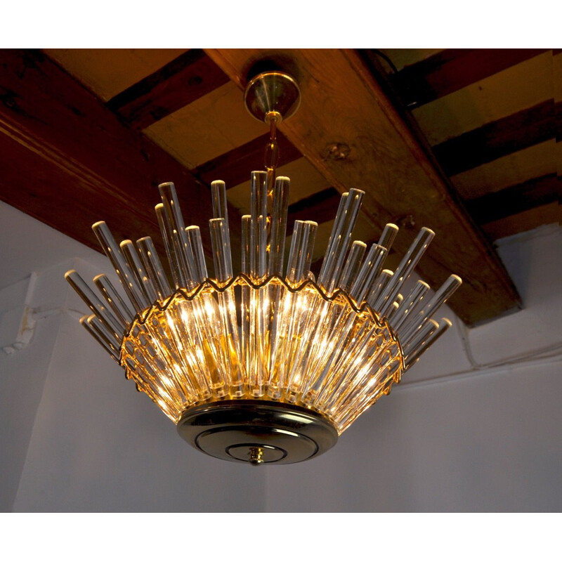 Vintage chandelier from the House of Sciolari, Italy 1970