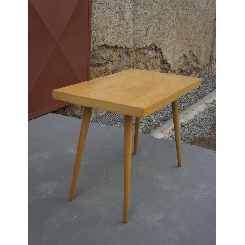 Table basse vintage en bois de frêne, Tchèque 1970