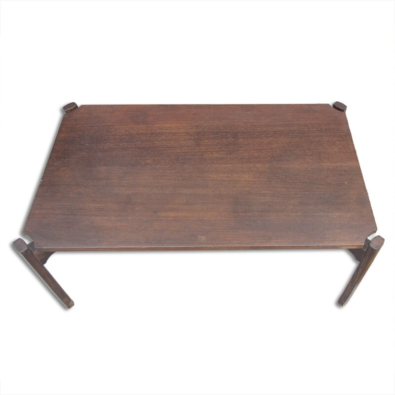 Vintage teak wood coffee table by Osvaldo Borsani, Italy 1970