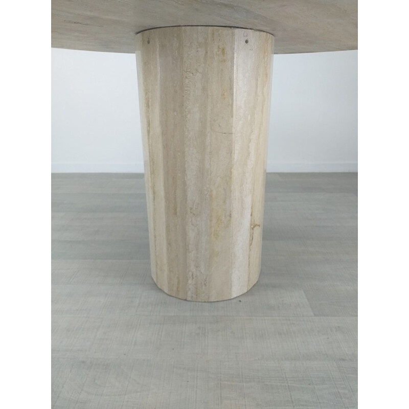 Vintage travertine table by Jean-Charles for Roche Bobois, 1970