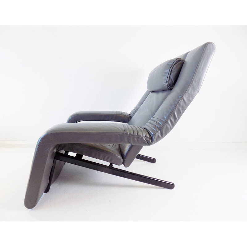 Vintage Brunati Kilkis leather lounge chair by Ammanati & Vitelli, 1980