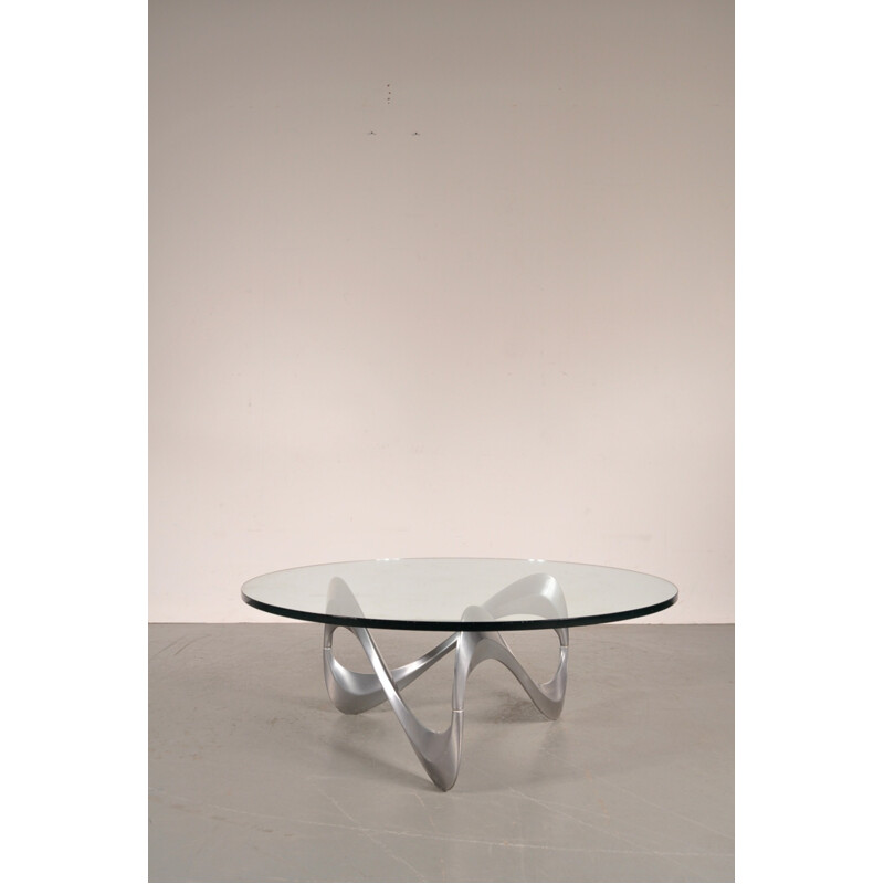 Ronald Schmitt coffee table in glass and metal, Knut HESTERBERG - 1960s