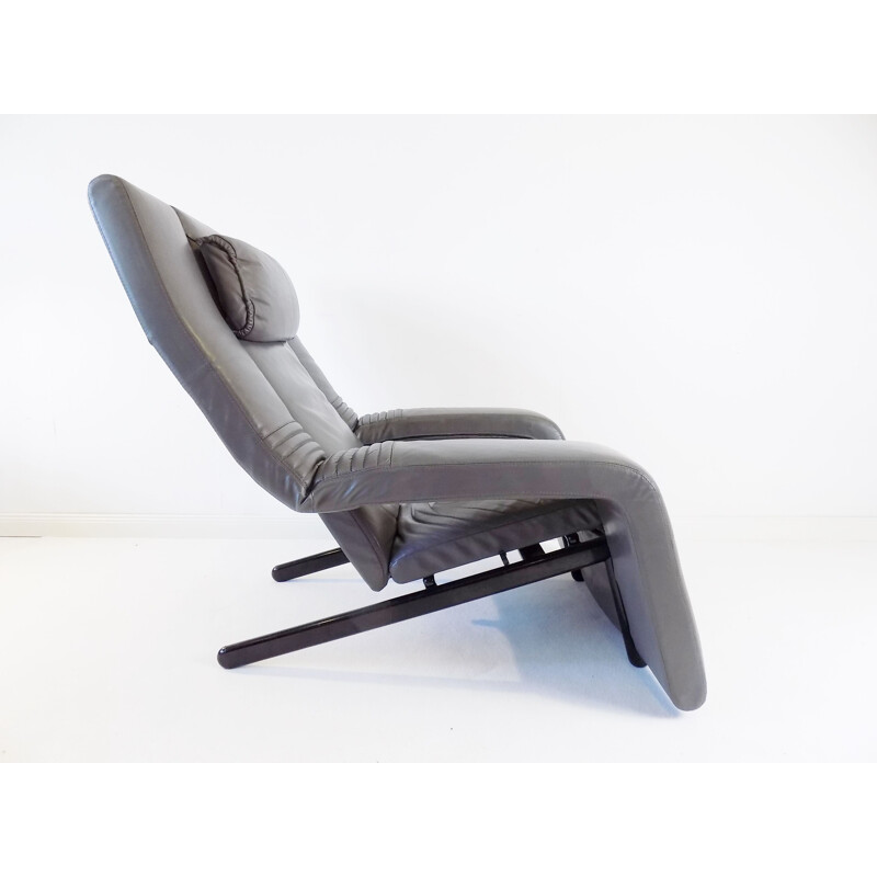 Vintage Brunati Kilkis leather lounge chair by Ammanati & Vitelli, 1980