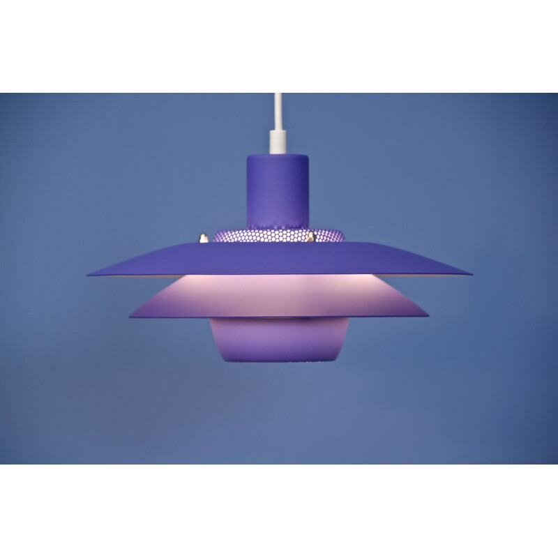 Danish vintage pendant lamp in purple, 1980s