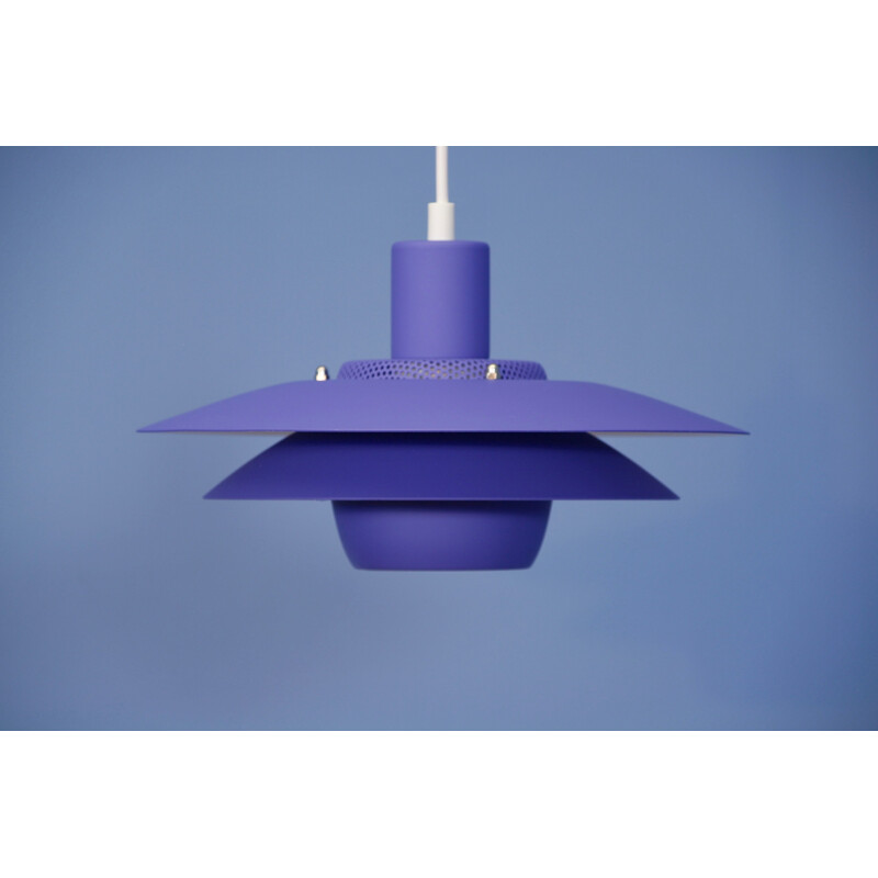 Danish vintage pendant lamp in purple, 1980s