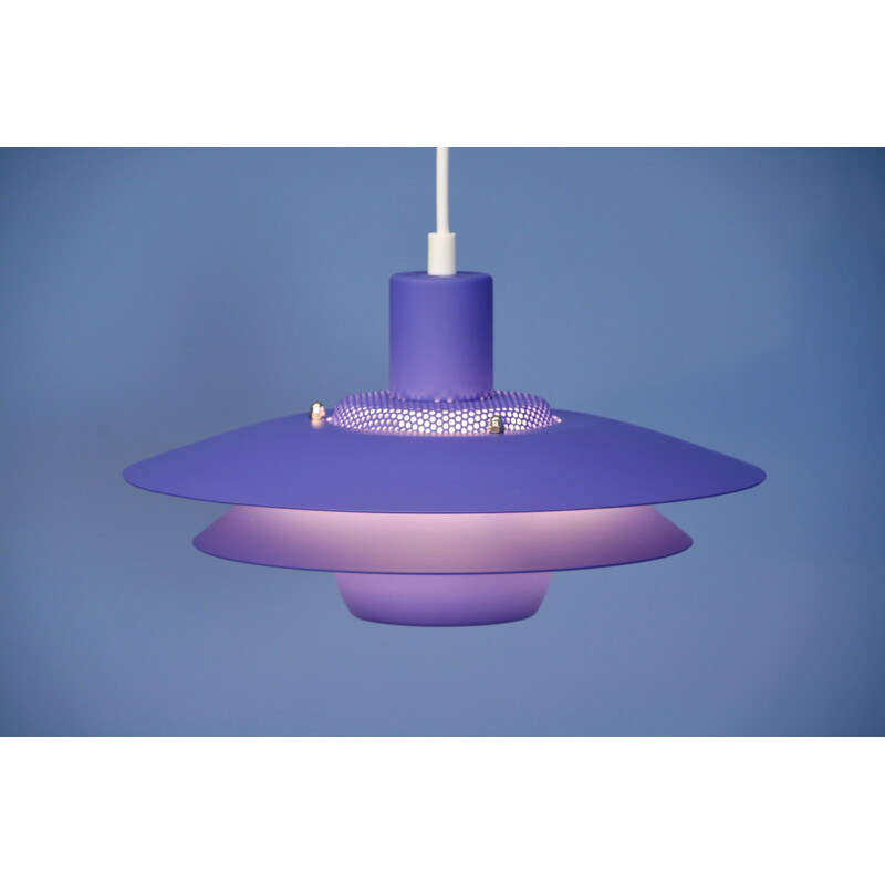 Danish vintage pendant lamp in purple, 1980s