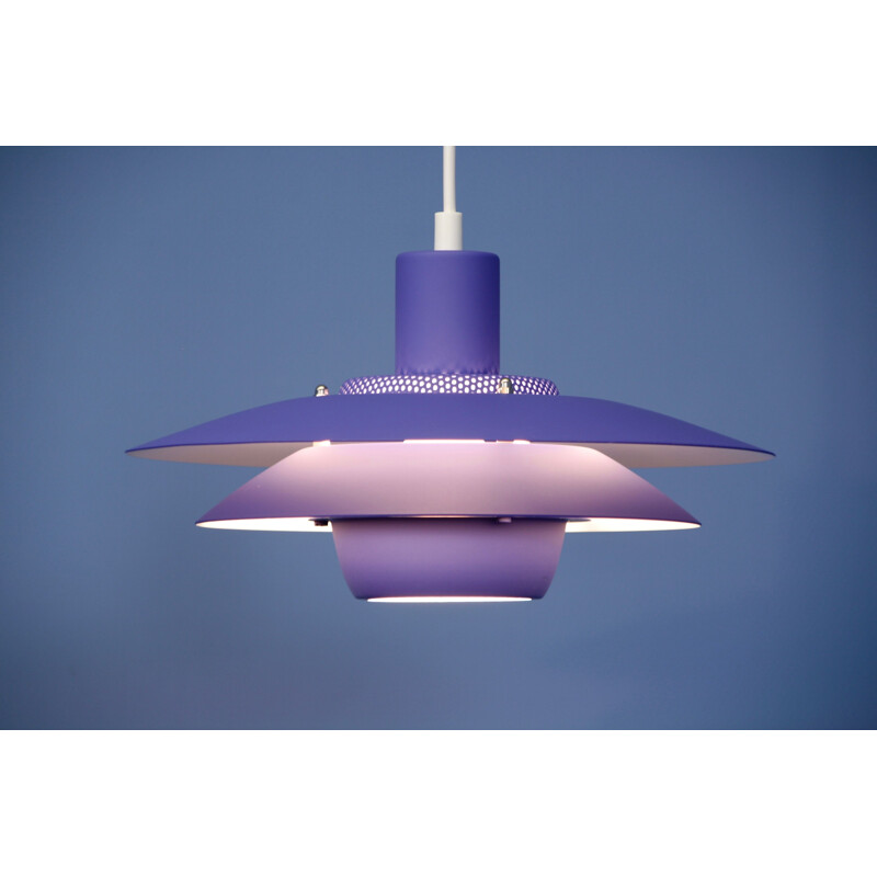 Danish vintage pendant lamp in purple, 1980s