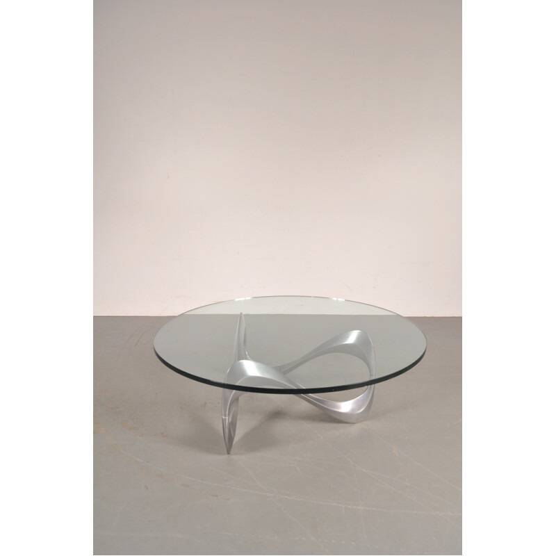 Ronald Schmitt coffee table in glass and metal, Knut HESTERBERG - 1960s