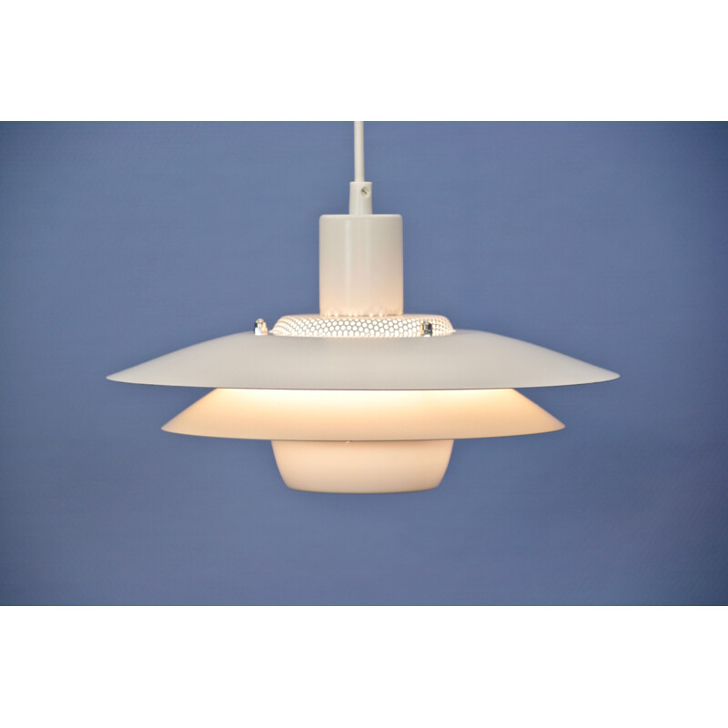 Danish vintage pendant lamp in white, 1980s