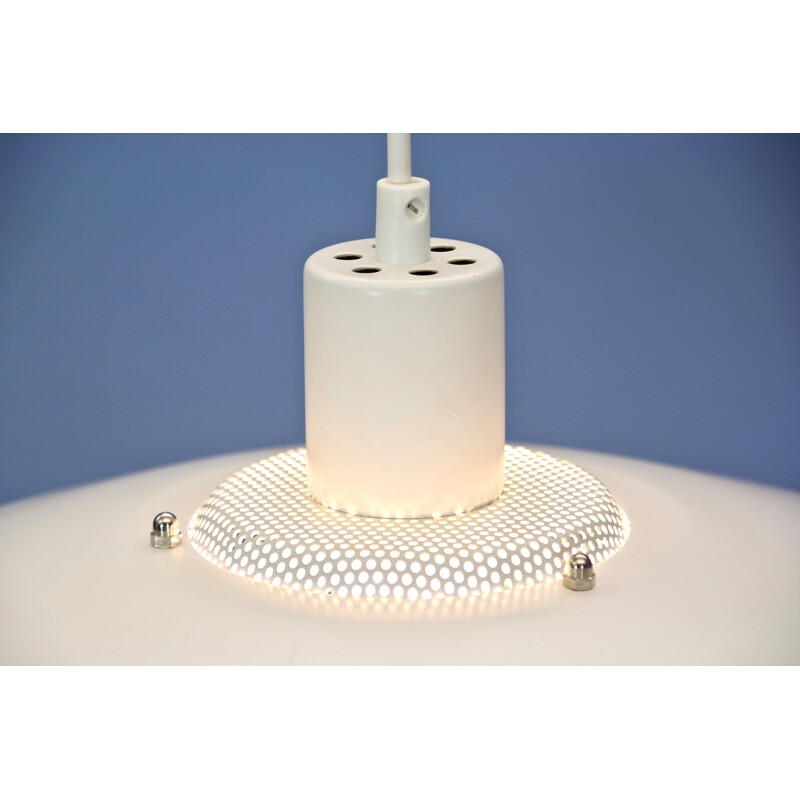 Danish vintage pendant lamp in white, 1980s